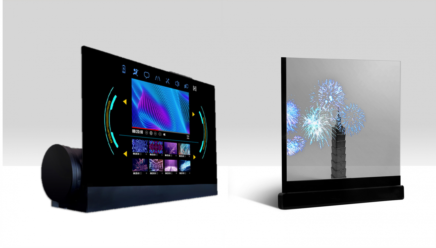 可捲式、折疊性、高透明